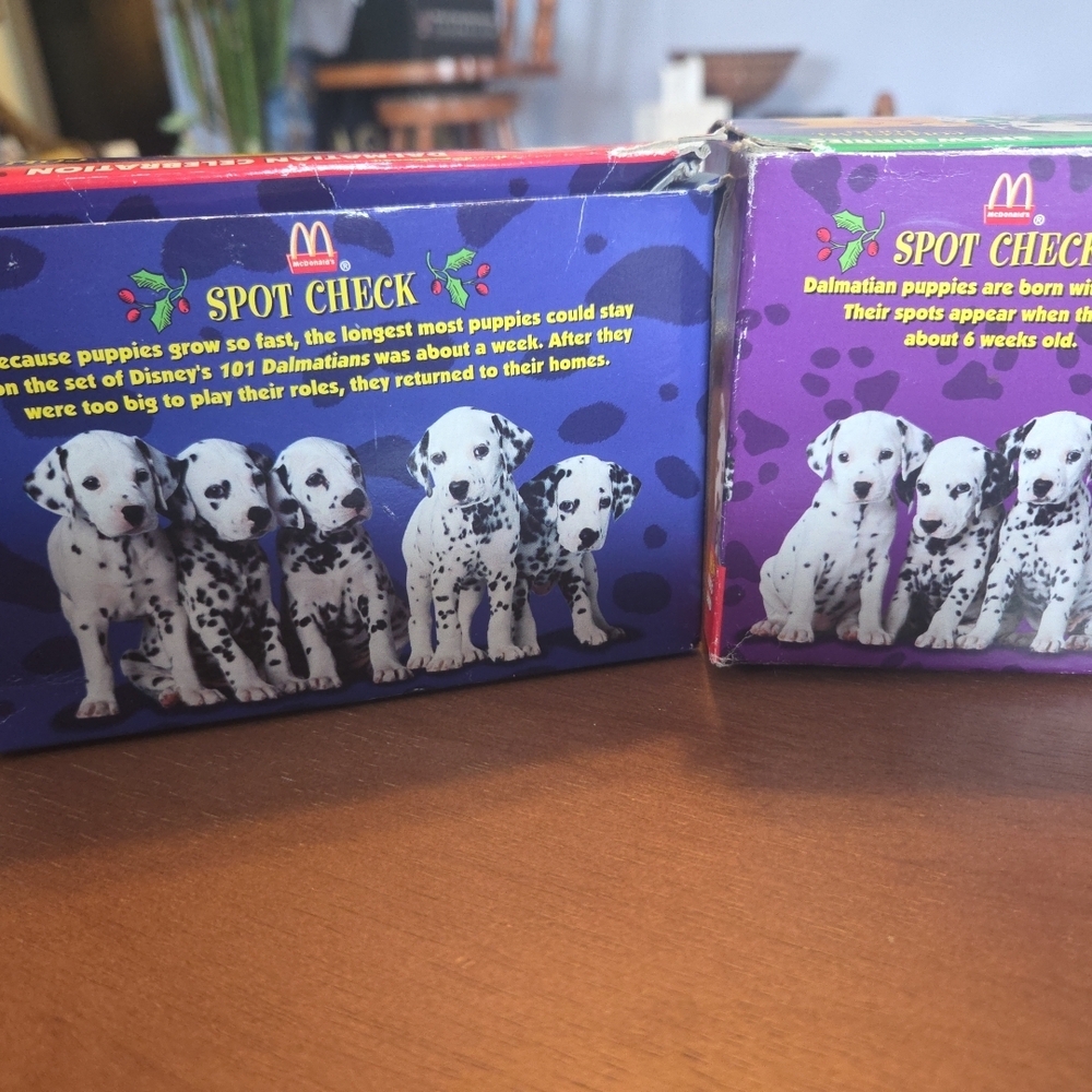 McDonald's 101 Dalmatians Snow Dome Set - Red, White, Black Full Set Of 4 - Picture 9 of 12